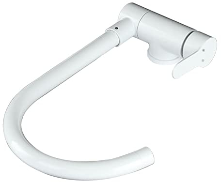 Grifo de Cocina Blanco Abatible, Grifo Cocina para Ventana Grifo de Fregadero Acero Inoxidable Giratorio Agua Fría y Caliente, Grifo Fregadero Cocina Abatible-A