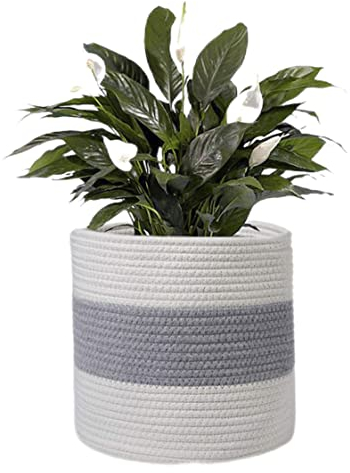 Muzrunq Panier de Plante tissé Panier de Jute Plante Plante Plante Paniers de Rangement tissé Panier de Rangement tissé Planteurs de Fleurs pour la Maison Plantes en Pot Style de décoration 2