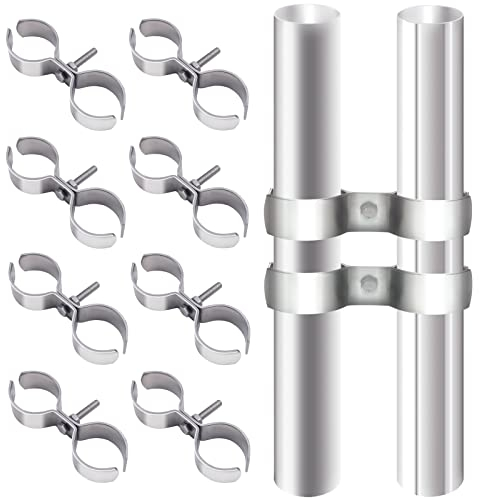 10 Pezzi Doppio morsetto di fissaggio mensola Connettore Acciaio inossidabile Tipo M Morsetto per tubo di ferro cloture per tubo da 32 mm