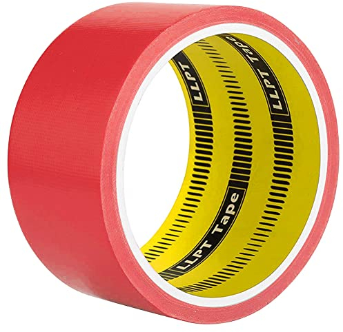 LLPT Nastro Adesivo Nastro Decorativo in Tessuto 1 Rotolo 5 cm x 9 m x 11 mil per la Decorazione di Interni ed Esterni di Artigianato Fai-da-te Nastro Decorativo in Tessuto Colore Rosso(DT601RD)
