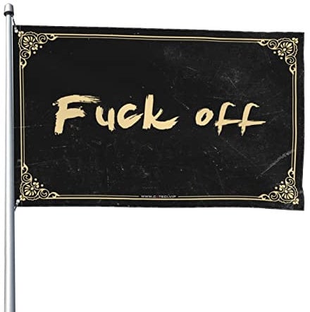 Flaggen für Studentenwohnheim f-k Off-Fahnen für Zimmer, Mädchen, Bar-Dekoration für Zuhause (Größe: 152 x 244 cm)