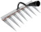 4/5/6/7 dents en acier au carbone jardin main râteau ferme outil de désherbage scarificateur agricole herse herse métal désherbage outil jardin clou