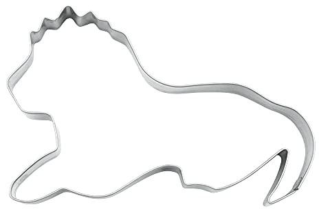 BekkiB - Ausstechform Löwe - ca. 9 cm, Ausstecher aus Edelstahl, spülmaschinengeeignet - 880732