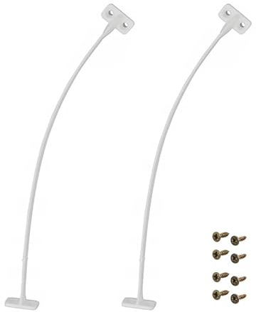 Hafele Lot de 2 Limiteurs d'Ouverture pour Portes de Meubles - En Plastique Blanc + Vis - Charnière de Support à Rabat - Convient Comme Support Rabattable pour Armoire