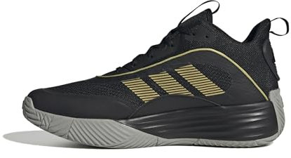 adidas Herren Own The Game 3 Shoes Basketball-Schuhe, Core Black/Gold Metallic/MGH Solid Grey, 48 EU