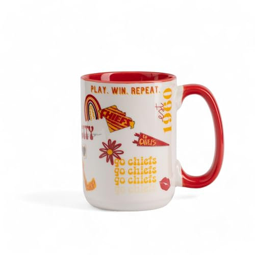 The Memory Company Officially Licensed NFL 15oz Team Spirit Ceramic Mug – Perfect Coffee Cup for Football Fans