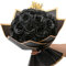 Waipfaru Black Glitter Roses Bouquet, DIY Fake Flowers Bouquet, Everlasting Shiny Artificial Rose Bouquet for Valentines, Anniversary, Engagement, Wedding, 24 Roses