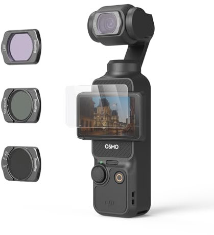 SMALLRIG Magnetic Filters Magnetfilter-Set für DJI Osmo Pocket 3, VND2-5-Filter, ND16/CPL-Filter, LPF-Filter und Displayschutz - 4776