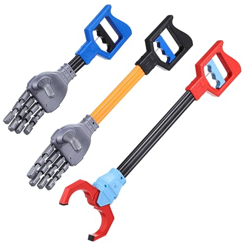3St Roboterklemme Roboterarmspielzeug Spielzeugmaschine für Kinder Greifarm Robotergreifer feinmotorik greifspielzeug Mechanischer Greifer Roboterhandspielzeug Greifstock Plastik MOLUCKFU