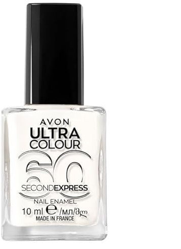 Avon ULTRA COLOUR Express-Nagellack - Schnelltrocknend, langanhaltend, glänzend - Wow White