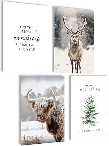 mojoliving Winter Bilder Set Poster Set Weihnachten Deko Set Weihnachtsbilder Wand Weihnachtsposter Weihnachts Bilder Winterbilder Wandbild Weihnachten Bilder Set Weihnachten Poster Aesthetic (Happy)