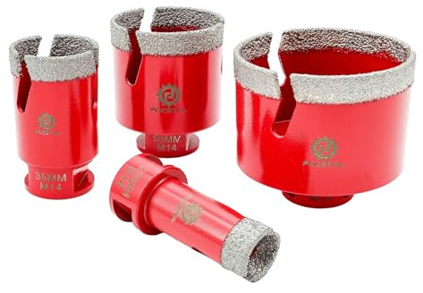 Foret Diamant Kit Trepan Carrelage - FOCSTOL Scie Cloche Carrelage Kit pour Porcelaine Marbre Granit 4 pièces (20/35/50/68mm)