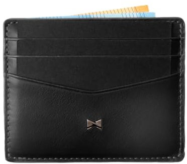 Gentlemen’s Kartenetui – Premium Rindsleder & RFID-Schutz – Platz für Karten, Scheine, Münzen & Tracker im Wallet – Patentiertes Slim Design – Slim Wallet mit Münzfach