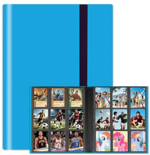 9-Pocket Trading Card Binder, 30 Pages Holding 540 Pockets, PU Trading Card Album Card Folder Card Binder Holder Album for MTG, TCG, Pokemon Yu-Gi-Oh, Basketball Sports Cards, Game Cards