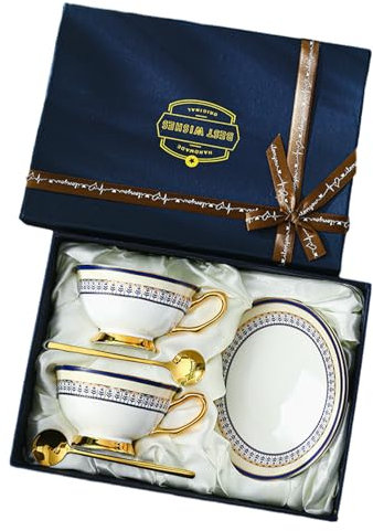 Taza de café envolvente de personalidad simple de 220 ml, taza de té de la tarde de cerámica para el hogar, caja corta de dos cucharas