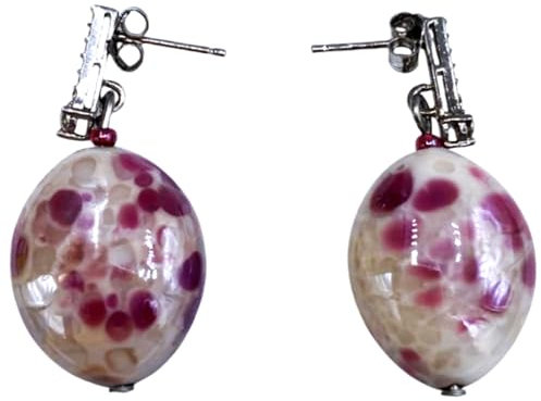 Pendiente de mujer antigua Murrina Venezia de cristal de Murano serie Reflex OR494A11, L, Acero inoxidable, Glass