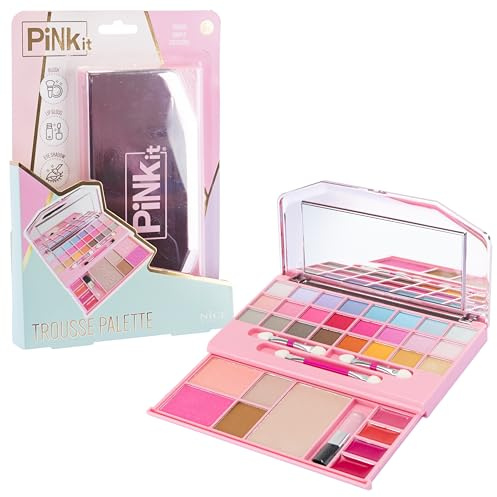 PINKIT Lidschatten-Palette, 1 Set mit Lidschatten, Rouge, Lipgloss