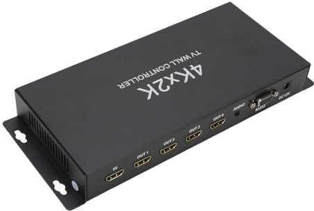 4KX2K 30Hz HDMI Video Wall Controller, 2x2 HDMI -Video -Wandcontroller 4K 30Hz TV Splicing Displcing Box Video Wall -Prozessor, Nahtlose Integration mit Eingabegeräten, Stabile