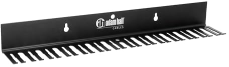 Adam Hall Cables - Cable tray for wall or floor mounting with 3/8’ threaded hole, black