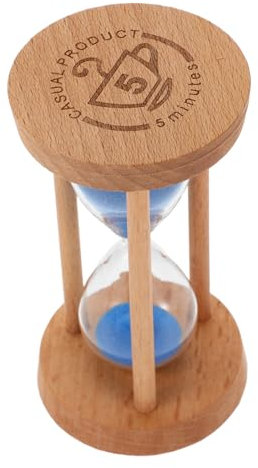 Kisangel Reloj De Arena Mini De Madera 5 Minutos 5x9 Cm Temporizador De Arena Madera Seguro para Niños Decoración Baño y Cocina Herramienta De Temporizador para Hábitos De Cepillado Infantil