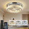 Quite Ceiling Fans with Lights and Remote Smart Ceiling Fan Dimmable LED Ceiling Fan Lamps Bladeless Modern Crystal Ceiling Fan for Bedroom Living Room Dining Room Fan Reversible and 6 Speeds (45cm