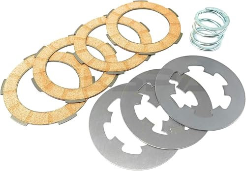 SET DISCHI FRIZIONE A 4 DISCHI RINFORZATI + MOLLA COMPATIBILE CON VESPA 50 SPECIAL R L N PK S XL N