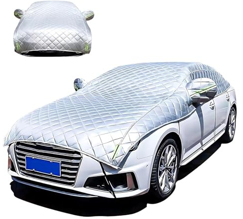 Half Car Cover for BMW 1 Series F20, Car Covers Waterproof Breathable, now Rain Dust Sun Protection with Windproof Bands Customizable for All Seasons SHHOZ25524
