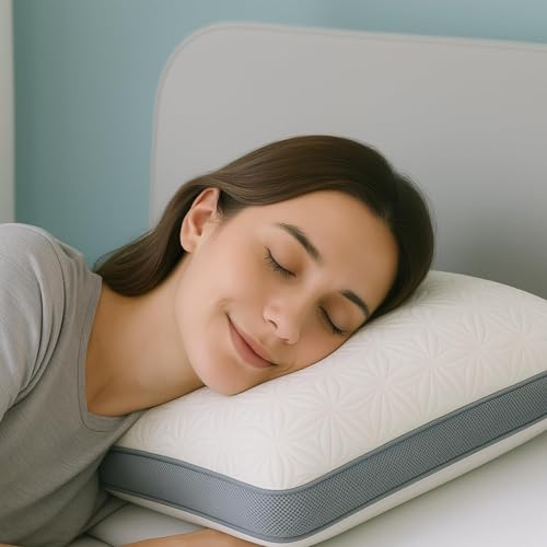 Premium Airflow Quilted Memory Foam Pillow – Orthopaedic Support with Cooling Mesh Sides, Medium/Firm Support – Breathable & Hypoallergenic – Anti Snore - Reduces Sleep Apnoea