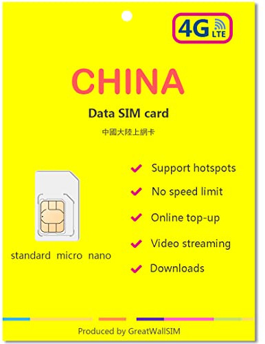 China Data SIM Karte - 30GB 5G/4G Mobile Daten - 30 Tage Abdeckung für Festland China