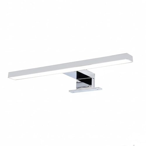 Arreditaly Applique LED 30 cm Da 5.4 Watt in ABS Cromato Luce Fredda 6000K IP44 Installazione su Bordo Specchio Illuminazione Uniforme Anti Riflesso Per Bagno Moderno e Zona Lavabo (Led da 30 Cm)