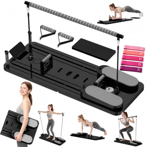 Pilates Board Für Zuhause Faltbares Multifunktionales Reformer Board, Extra Stabile Konstruktion Mit Automatischem Rückprall, für Kern- und Bauchmuskeltraining