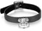 JewelryWe Leder Choker Damen Halsband: Gotik Punk Choker Kette mit O-Ring Kreis Anhänger Kragen Halskette verstellebare Lederhalsband für Männer Frauen Schwarz