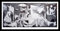 Germanposters Pablo Picasso Guernica Poster Kunstdruck Bild im Alu Rahmen in schwarz 56x106cm