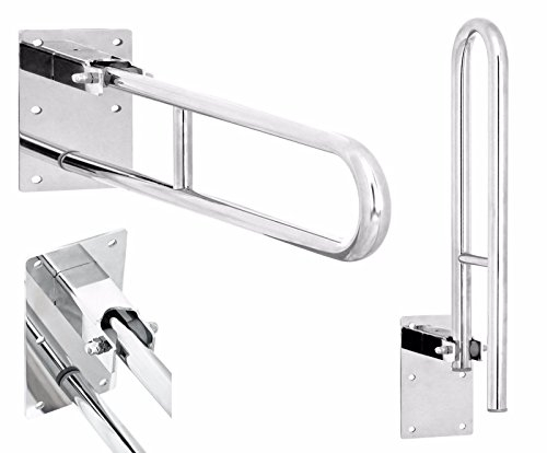 KS Handel 24 WANDSTÜTZGRIFF KLAPPGRIFF SILBER EDELSTAHL 60 cm STÜTZKLAPPGRIFF WANDGRIFF HALTEGRIFF 600 mm