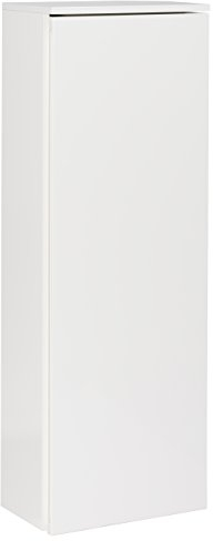 FACKELMANN MIDI-Schrank/Badschrank mit Soft-Close-System/Maße (B x H x T): ca. 40,5 x 115 x 26 cm/Kofferschrank fürs Bad mit 5 Relingfächern in der Tür/Türanschlag rechts/Korpus: Weiß