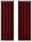 PONY DANCE Schlafzimmer Gardinen und Vorhänge Verdunkelung 2er Set H 228 x B 167 cm Abdunklungsvorhang mit Ösen Thermovorhang Hitzeschutz Übergardinen Blickdicht Rot