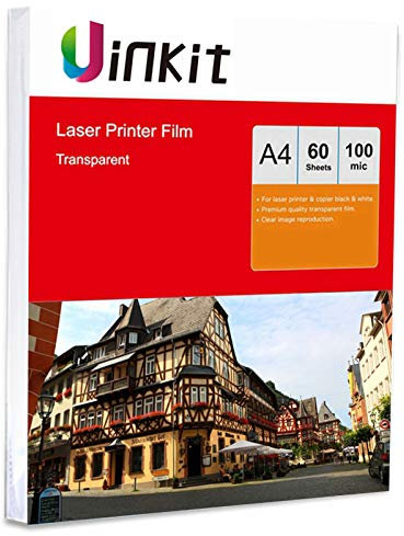 A4 Overhead Projector Film OHP - 60 Sheets Clear OHP Film for Laser and Copier Printing Hartwii