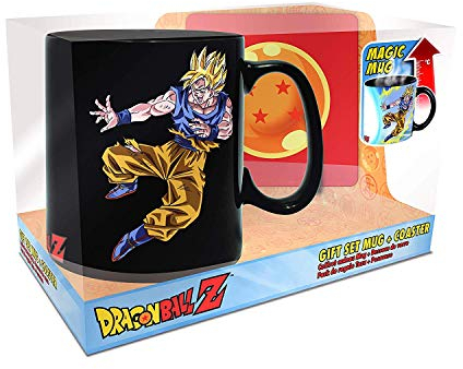 ABYstyle Dragon Ball Z Goku vs Buu - 16oz Heat Change Coffee Mug & Coaster Gift Set