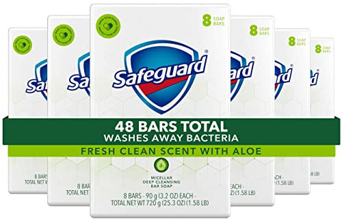 Safeguard Deo Bar Seife weiß mit Aloe 8 Riegel (6 Stück)