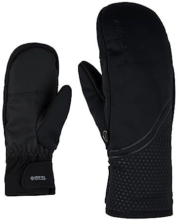 Ziener Damen Ski-fäustling/Wintersport, Atmungsaktiv, Warm, Winddicht, Soft-Shell KANTALA GTX INF Mitten, Black, 8