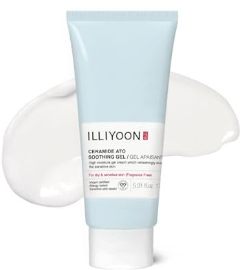ILLIYOON Ceramide Ato Beruhigungsgel 175ml, Feuchtigkeitsspendende, kühlende Gel-Lotion für trockene und müde, empfindliche Haut, sanft für Kinder und Erwachsene, Vegan, Parfümfrei