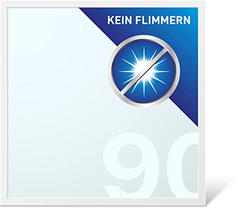 LECOM 2 x LED Panel Deckenleuchte 62x62 Flach 0,9 cm CRI 90 kein Flimmern 3600lm 3000/4000/6000K Rasterdecke Einbauleuchten Einbau Beleuchtung (Kaltweiß (6000K) ohne Aufbaurahmen)