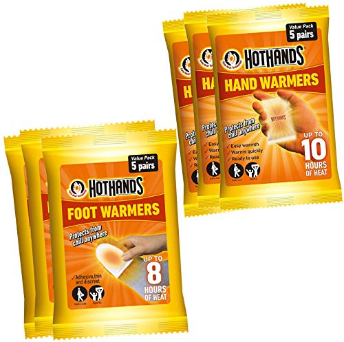 Hot Hands Hand Warmers (15 Pairs) & Foot Warmers (15 Pairs)