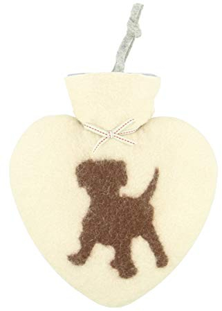 Wärmflasche - PUPPY - white dune