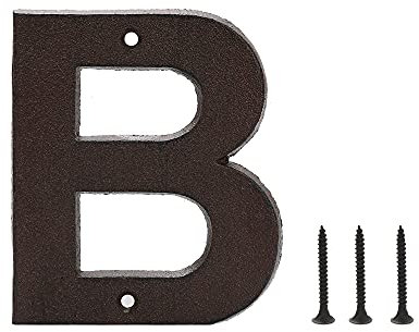 Numeri Civici e Lettere in Ferro Colato, da Esterni, 0-9/A-E (B, Marrone Rustico)