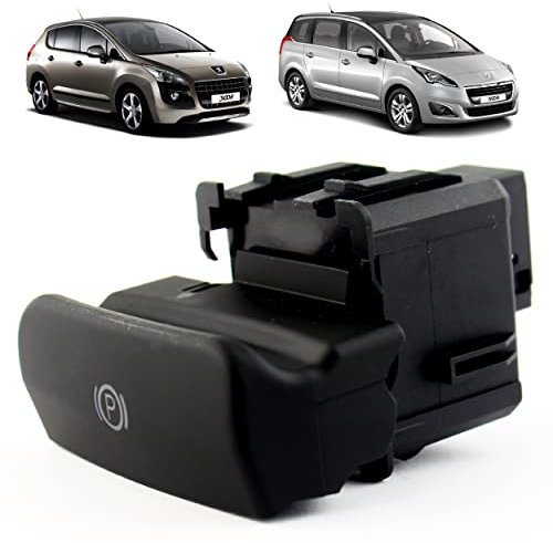 Botón freno mano compatible para Peugeot 3008 y 5008 (2009-2017) mando eléctrico - interruptor de freno aparcamiento
