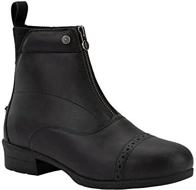 SUEDWIND FOOTWEAR Reitstiefeletten Icelock FZ Eco – Schwarz – 37-43 | Leder Reitschuhe mit Reißverschluss vorn, IceLock-Sohle & Teddyfell-Fütterung – robust, tolle Passform & maximaler Grip