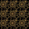 HEKO PANELS Stoff Oxford Wasserdichte Meterware CanvasPolyester Stoff Zum Nähen Nähstoffe Möbelstoffe Dekostoffe Handwerken Wasserabweisend Blickdicht Mandala Gold Schwarz 100 x 155 cm