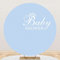 Renaiss 1.8m Baby Shower Runde Kulisse Abdeckung Blauer Polyester Fotohintergrund Junge Neugeborenen Geburtstag Party Dekoration Kuchentisch Banner Fotostudio Requisiten