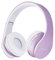PowerLocus Cuffie Wireless Over-Ear, Cuffie Bluetooth Senza Fili Pieghevoli, Cuffie con Microfono Incorporato, HiFi Stereo, Micro SD/TF, FM per Viaggio/Telefono/PC/Ufficio (Bianco/Viola)